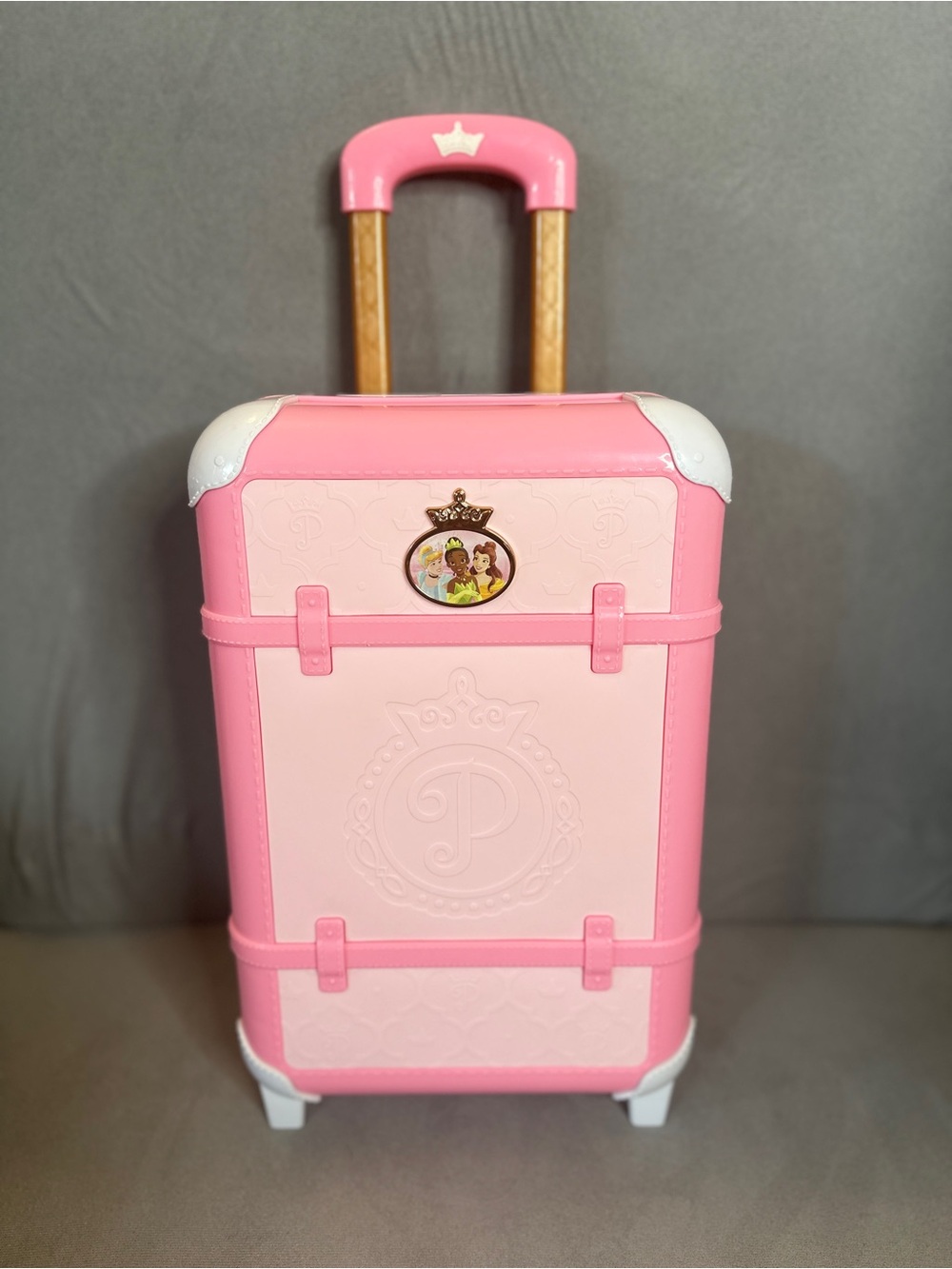 Disney Princess Style Collection Rolling Suitcase Pretend Play Case JAKKS Pink